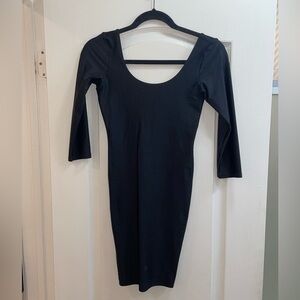 American Apparel Black Long Sleeve/Low Back Mini Dress - Size Small
